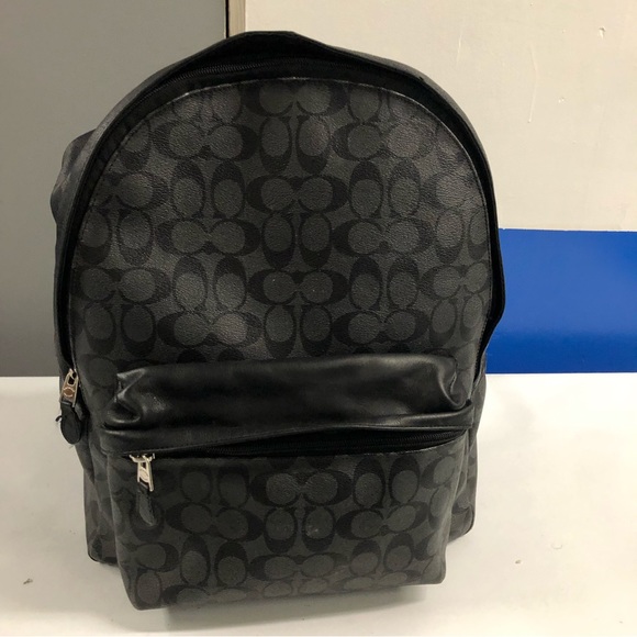 Coach men’s backpack black and gray - Picture 3 of 15